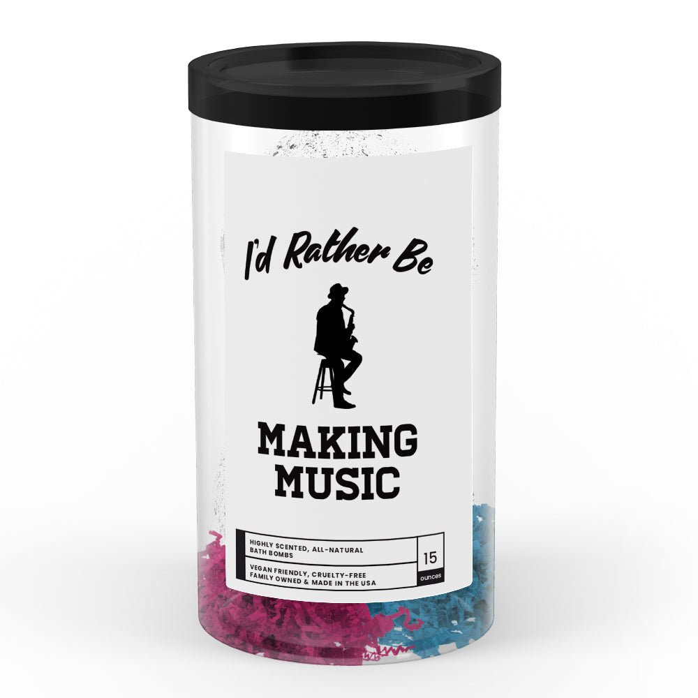 I'd rather be Making Music Bath Bombs