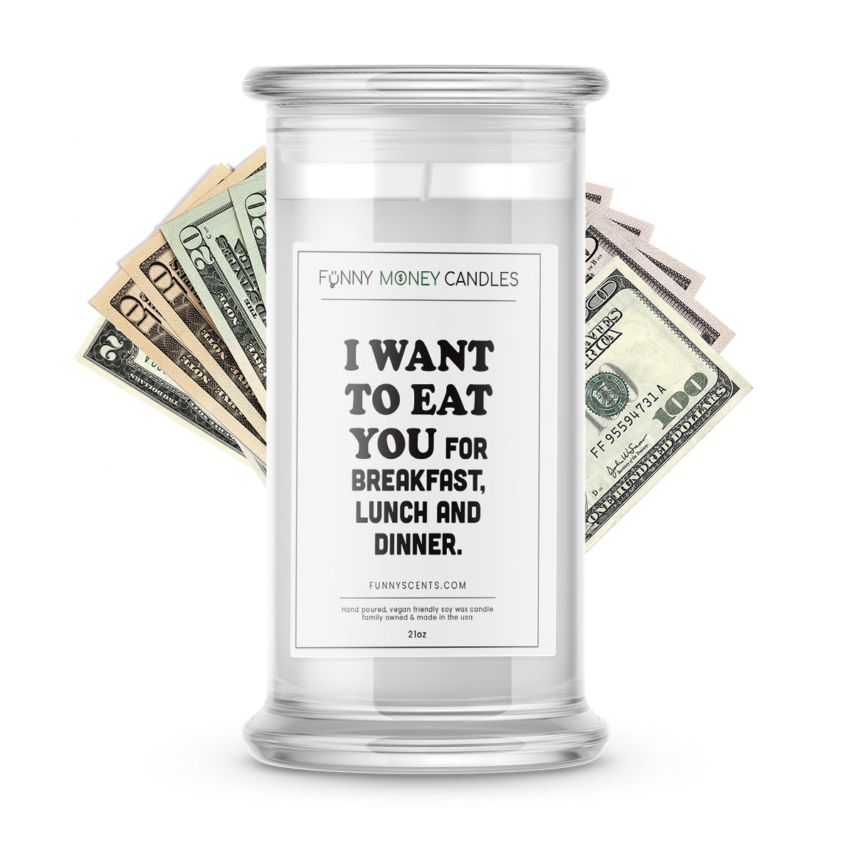 i want to eat you for breakfast money funny candles