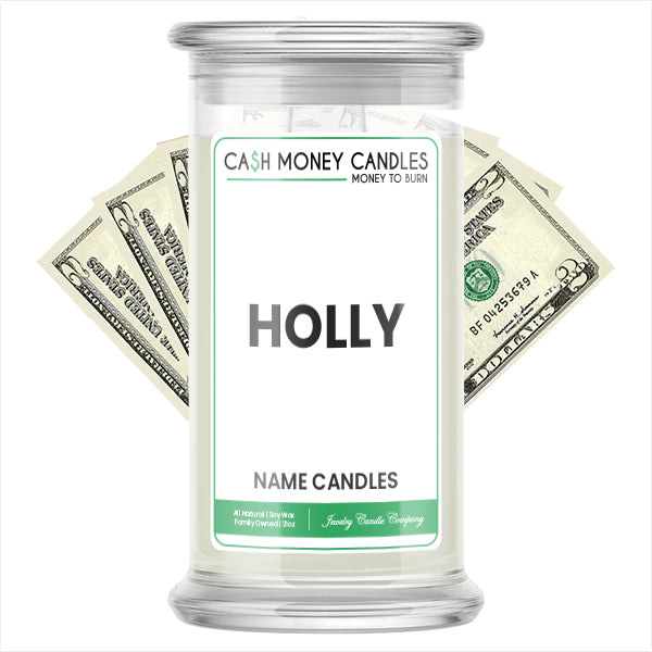 HOLLY Name Cash Candles