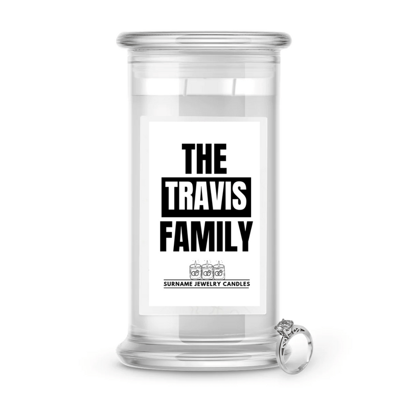 The Travis Family | Surname Jewelry Candles