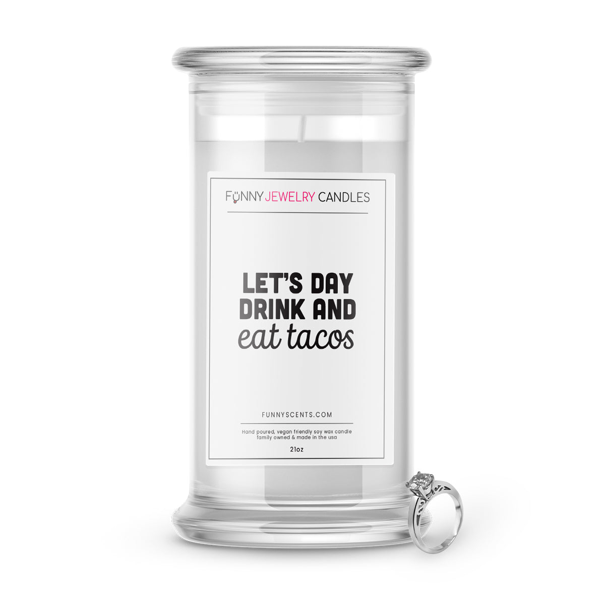 Let's day drink and eat tacos Jewelry Funny Candles