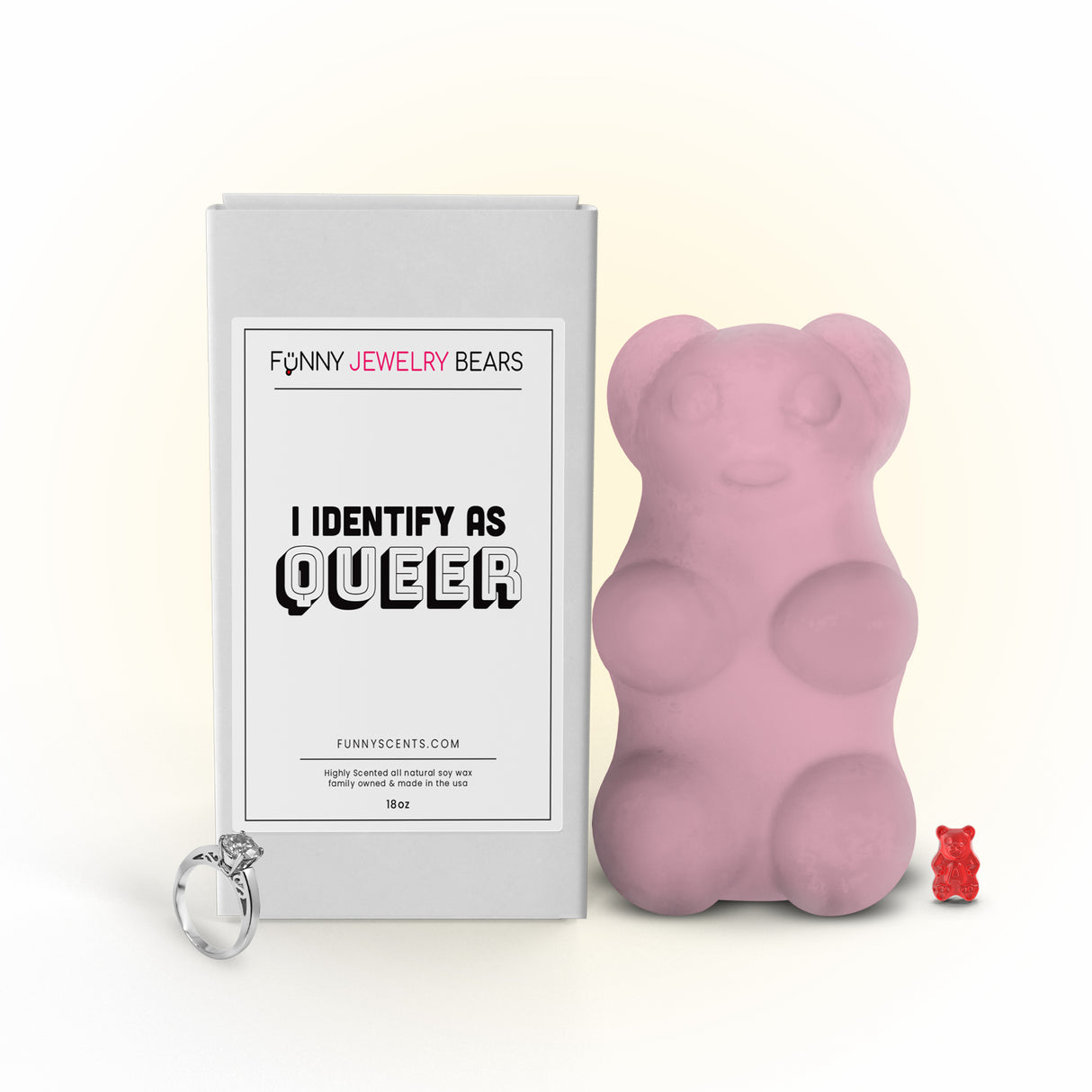 I Identify As a Queen Funny Jewelry Bear Wax Melts