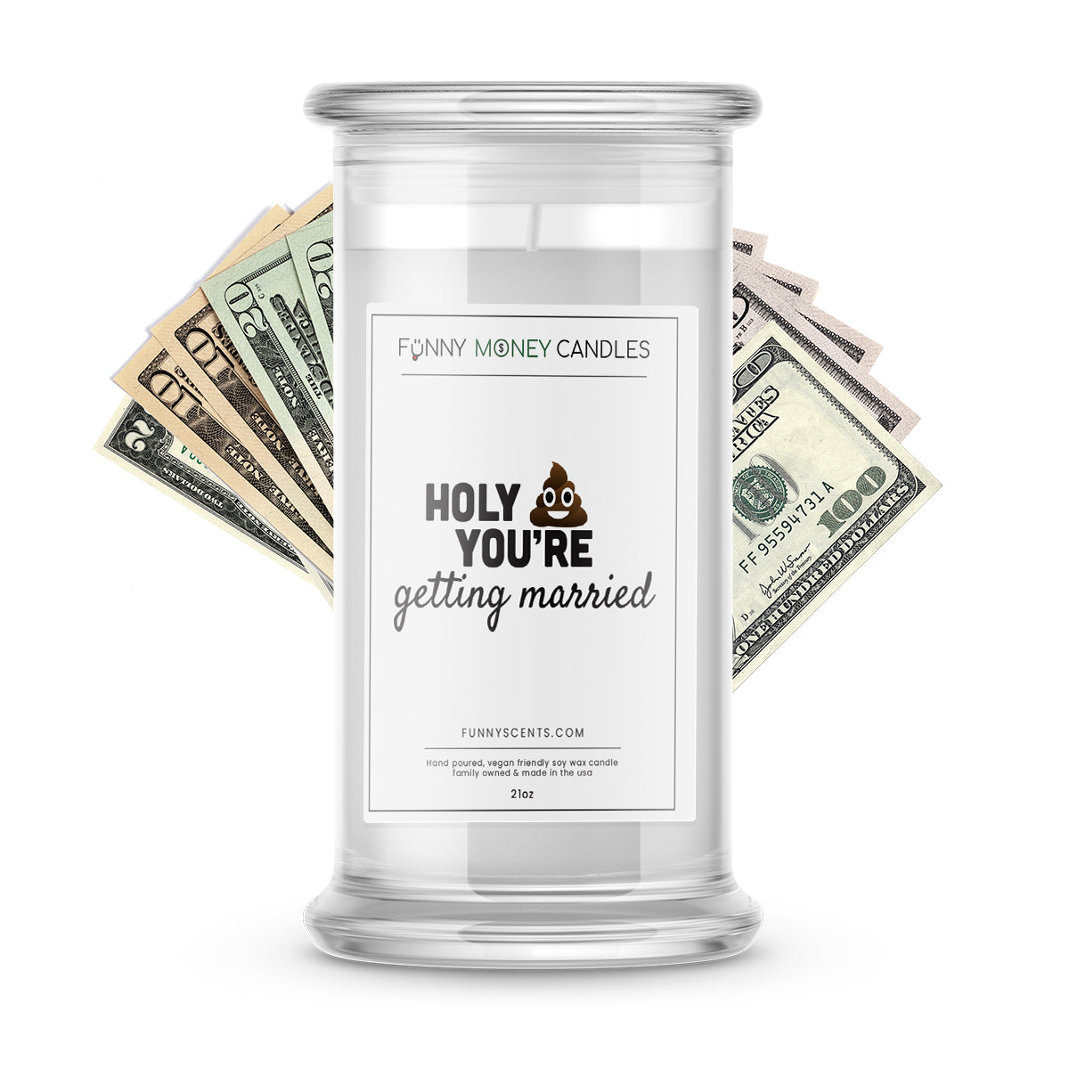 Holy Shit You're Getting Married House Money Funny Candles