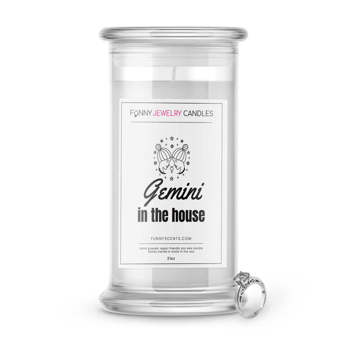 gemini in the house jewelry funny candle