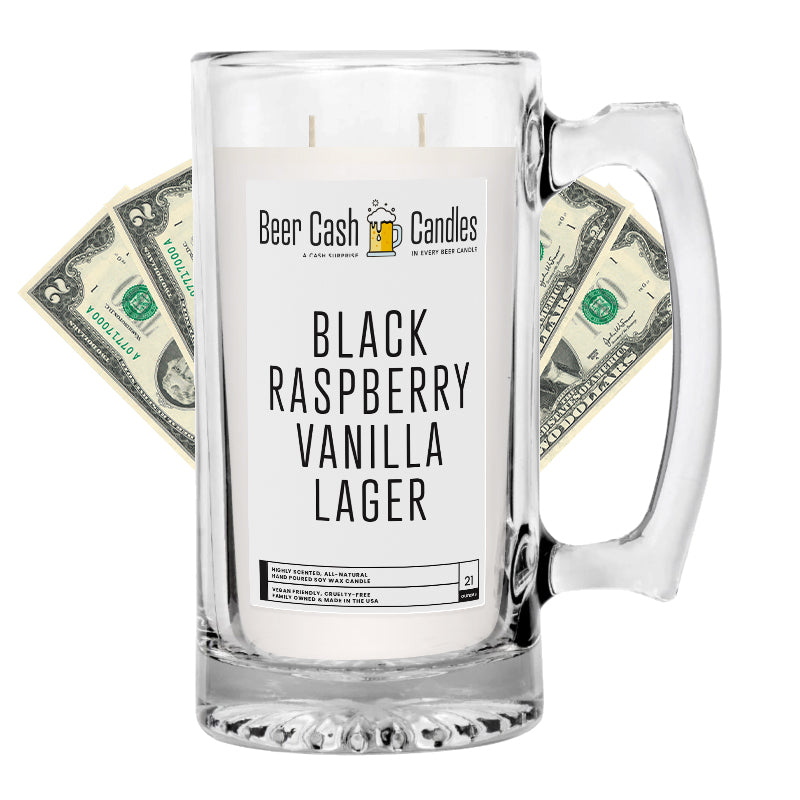 Black Raspberry Vanilla Lager Beer Cash Candle
