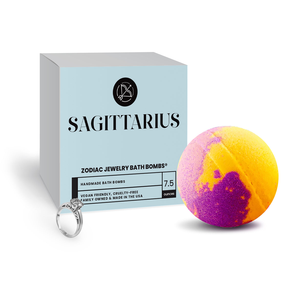Sagittarius Zodiac Jewelry Bath Bomb