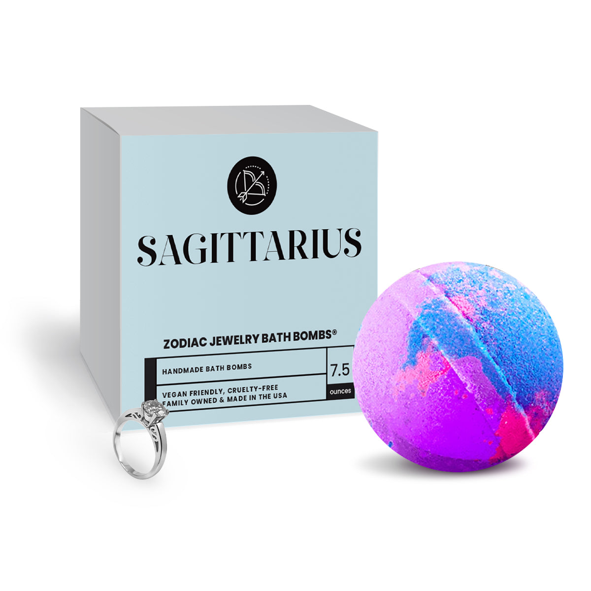 Sagittarius Zodiac Jewelry Bath Bomb
