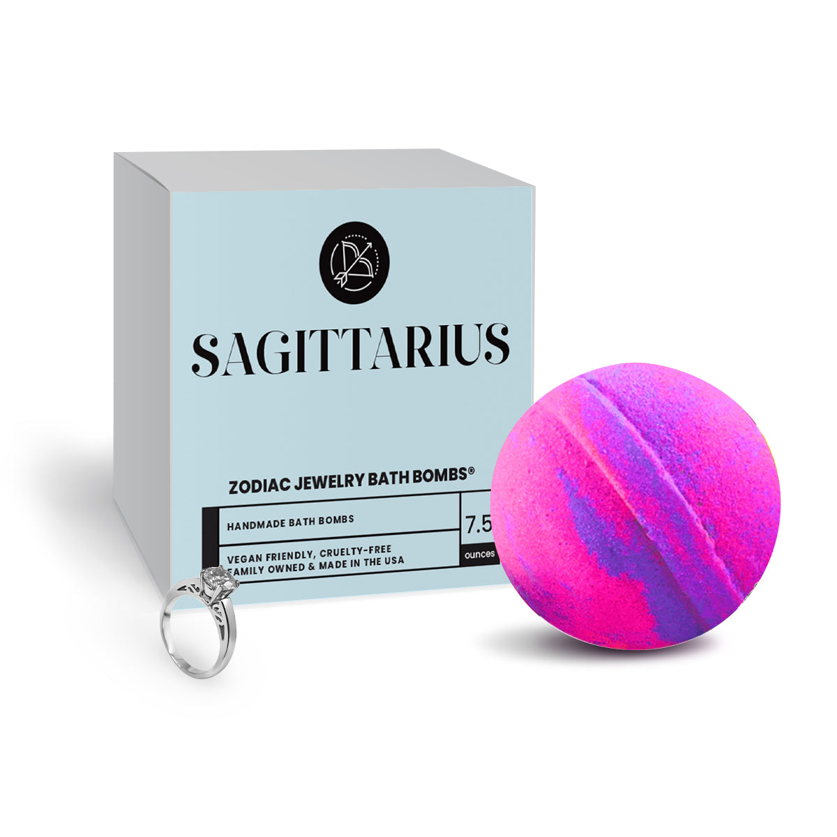 Sagittarius Zodiac Jewelry Bath Bomb