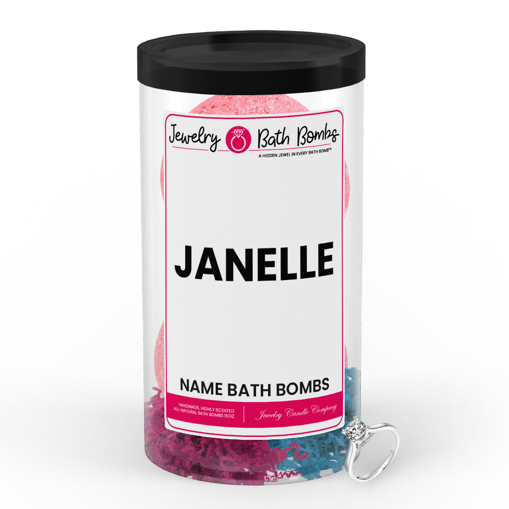 JANELLE Name Jewelry Bath Bomb Tube