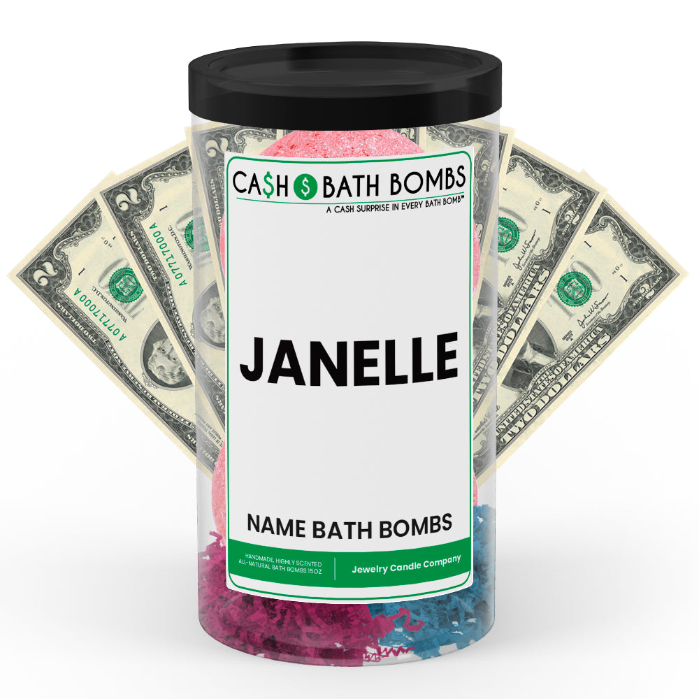 JANELLE Name Cash Bath Bomb Tube