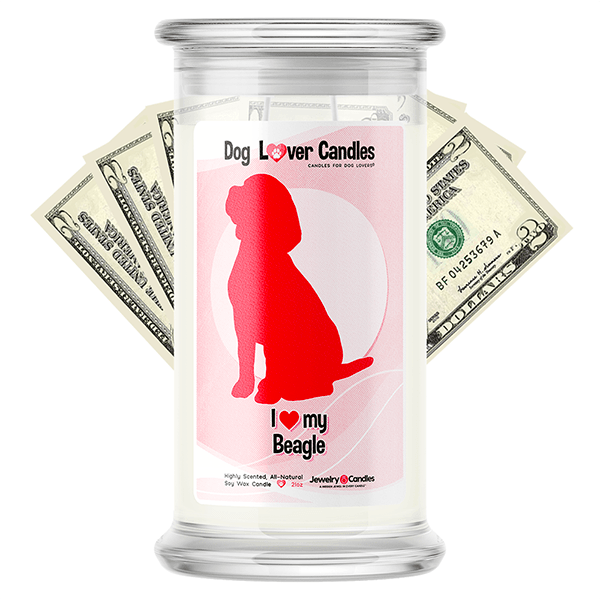 Beagle Dog Lover Cash Candle