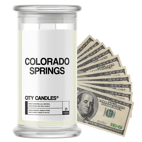 Colorado Springs | City Cash Candle®-City Cash Candles®-The Official Website of Jewelry Candles - Find Jewelry In Candles!