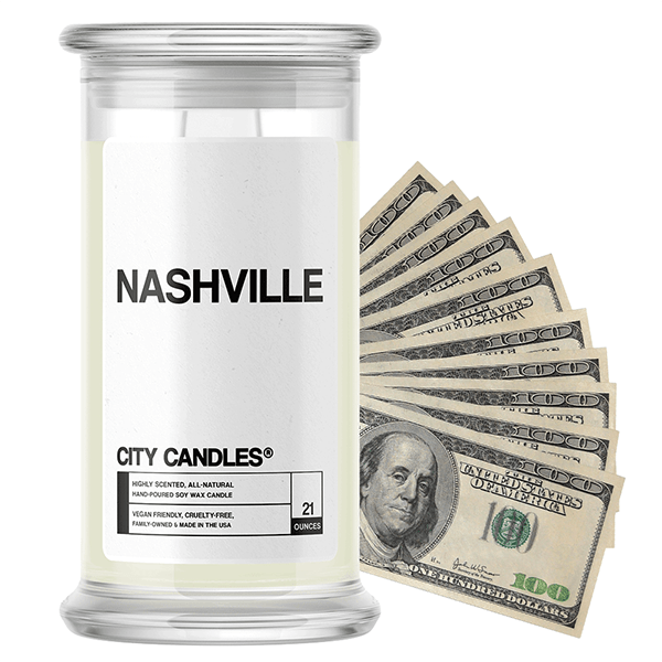 Nashville | City Cash Candle®-City Cash Candles®-The Official Website of Jewelry Candles - Find Jewelry In Candles!