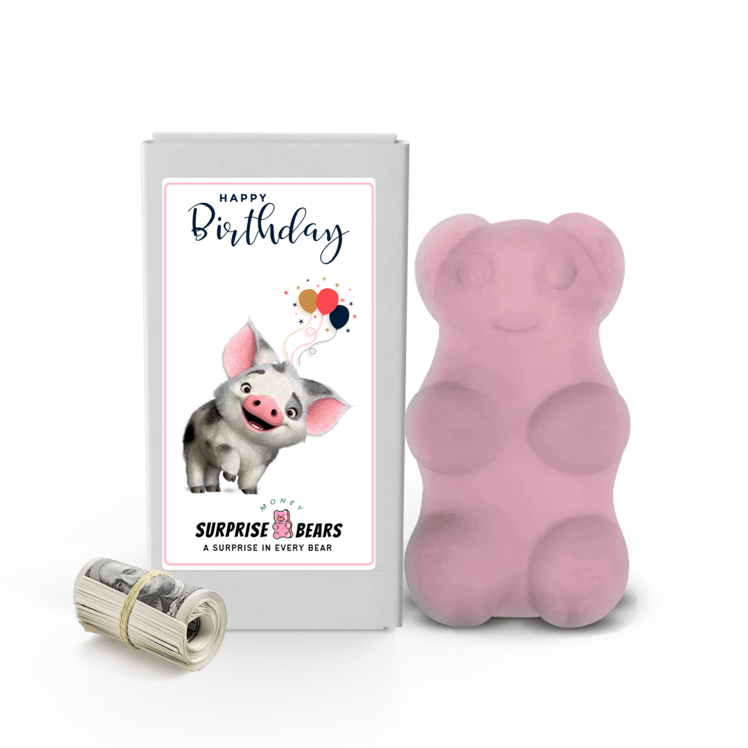 Happy Birthday Cash Surprise Bear