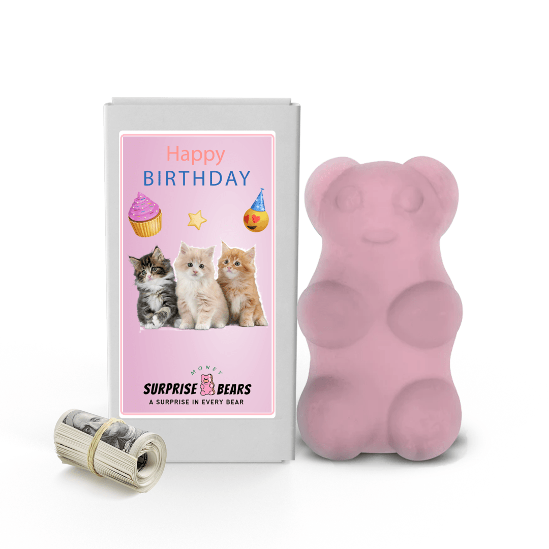 Happy Birthday Cash Surprise Bear