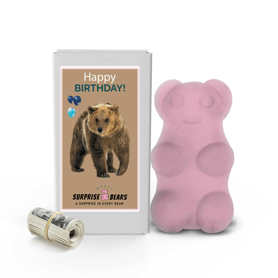 Happy Birthday Cash Surprise Bear