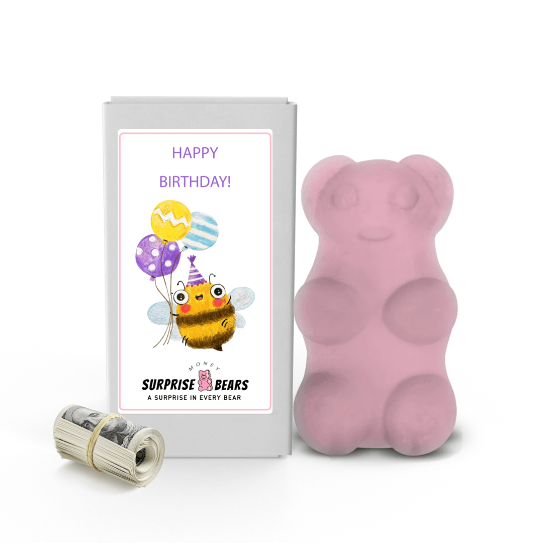 Happy Birthday Cash Surprise Bear