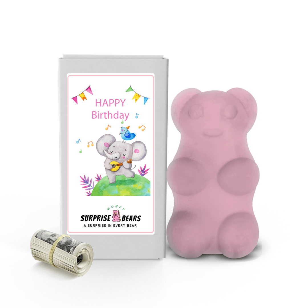 Happy Birthday Cash Surprise Bear