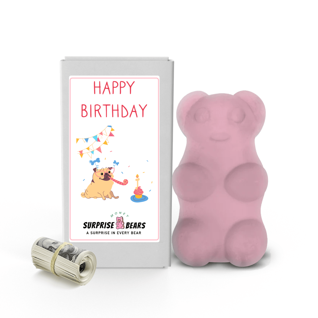Happy Birthday Cash Surprise Bear
