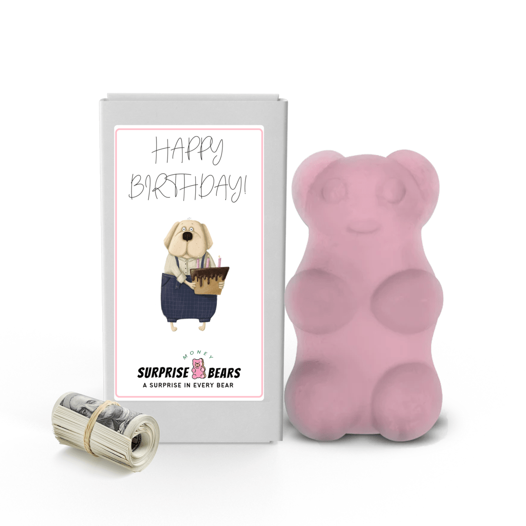 Happy Birthday Cash Surprise Bear