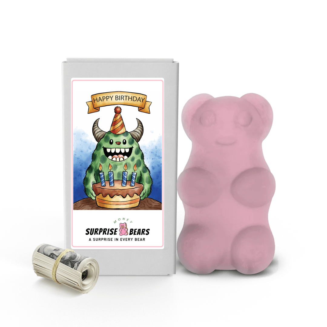 Happy Birthday Cash Surprise Bear