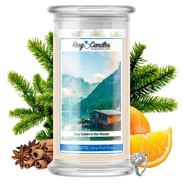 Cozy Cabin in the Woods Ring Candle