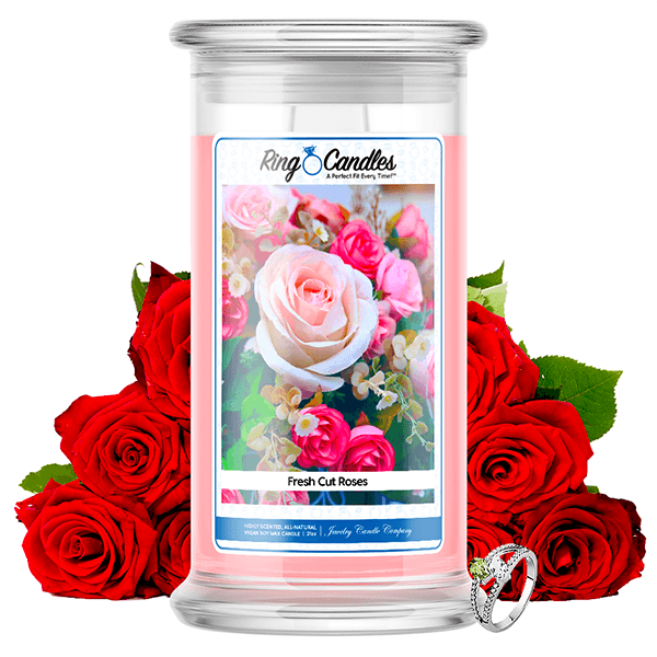 Fresh Cut Roses Ring Candle