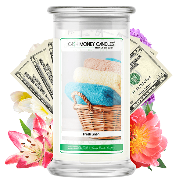 Fresh Linen Cash Money Candles — Jewelry Candles®