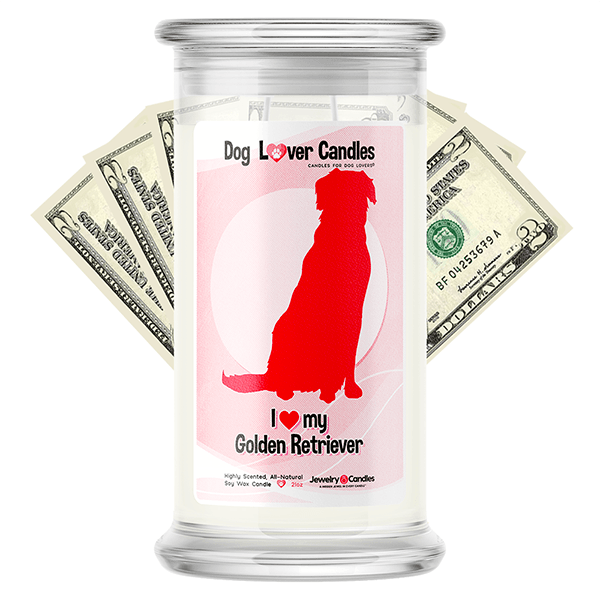 Golden Retriever Dog Lover Cash Candle