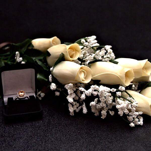 Cream Bouquet | Jewelry Roses® Bouquet-Wax Dipped Roses-The Official Website of Jewelry Candles - Find Jewelry In Candles!