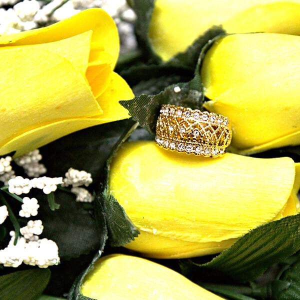 Yellow Wax Dipped Dozen Roses-Wax Dipped Roses-The Official Website of Jewelry Candles - Find Jewelry In Candles!