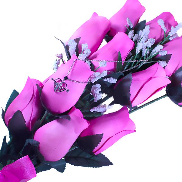 Pink Bouquet | Jewelry Roses®-Wax Dipped Roses-The Official Website of Jewelry Candles - Find Jewelry In Candles!