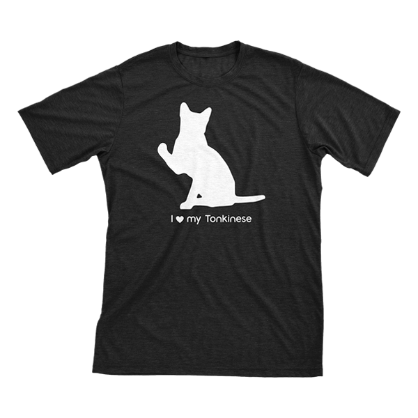 I Love My Tonkinese | Must Love Cats® White On Black Short Sleeve T-Shirt-Must Love Cats® T-Shirts-The Official Website of Jewelry Candles - Find Jewelry In Candles!