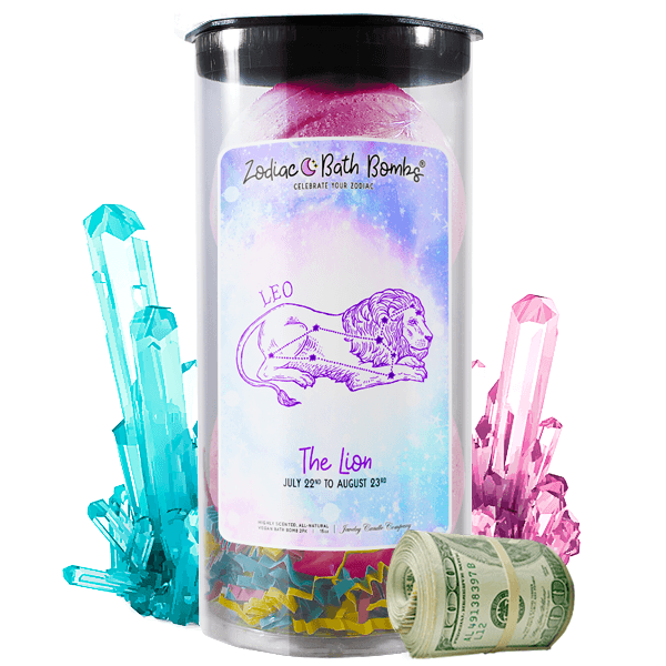 Leo | Zodiac Cash Bath Bombs-Zodiac Cash Bath Bombs-The Official Website of Jewelry Candles - Find Jewelry In Candles!