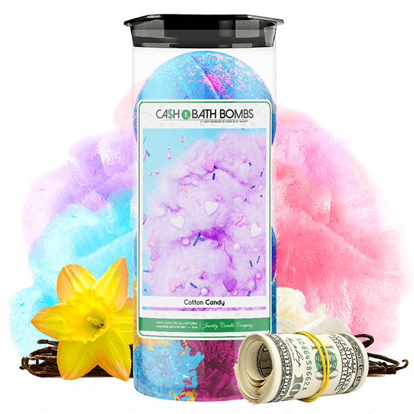 Cotton Candy | Cash Bath Bombs Twin Pack-Cash Bath Bombs-The Official Website of Jewelry Candles - Find Jewelry In Candles!