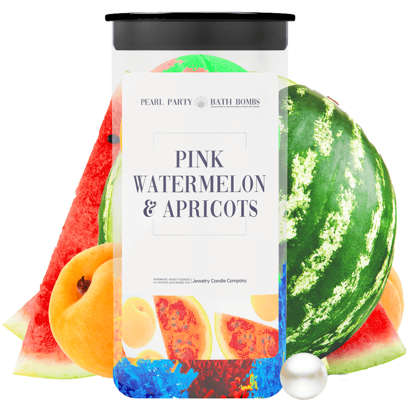 Pink Watermelon & Apricots Pearl Party Bath Bombs Twin Pack