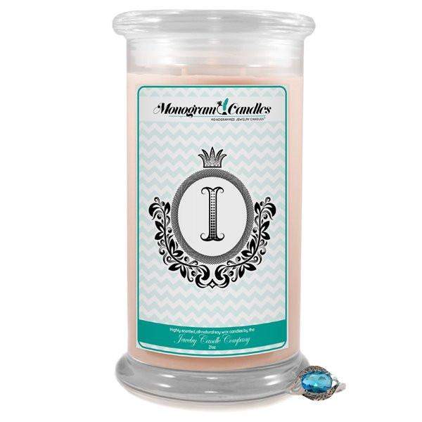 Letter I Monogram Candles-Monogram Candles-The Official Website of Jewelry Candles - Find Jewelry In Candles!