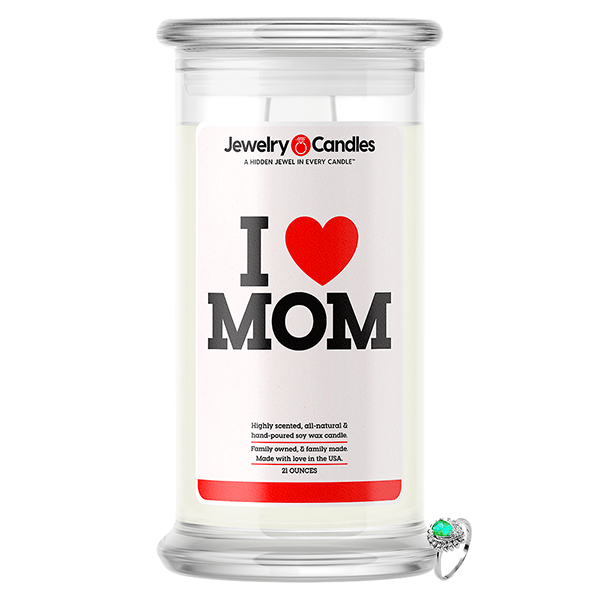 I Love Mom Jewelry Love Candle
