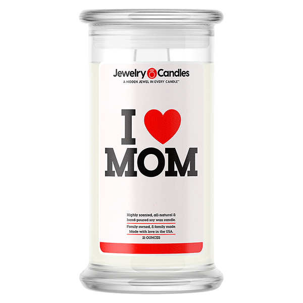 I Love Mom Love Candle