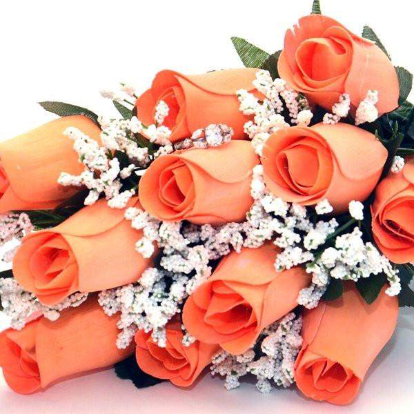 Peach Half Dozen | Jewelry Roses®-Create Your Own Dozen Roses-The Official Website of Jewelry Candles - Find Jewelry In Candles!