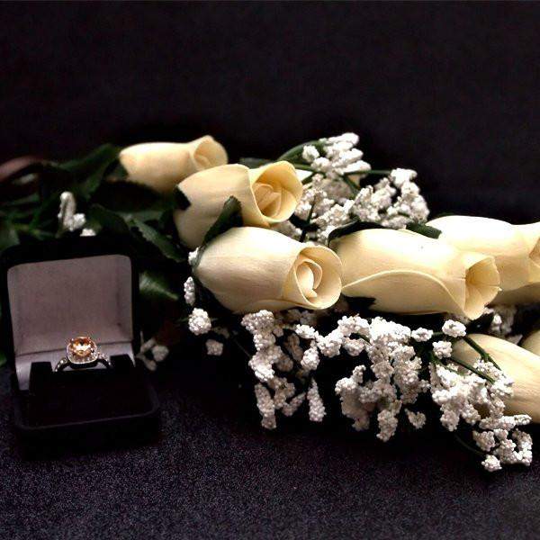 Cream Half Dozen | Jewelry Roses®-Create Your Own Dozen Roses-The Official Website of Jewelry Candles - Find Jewelry In Candles!