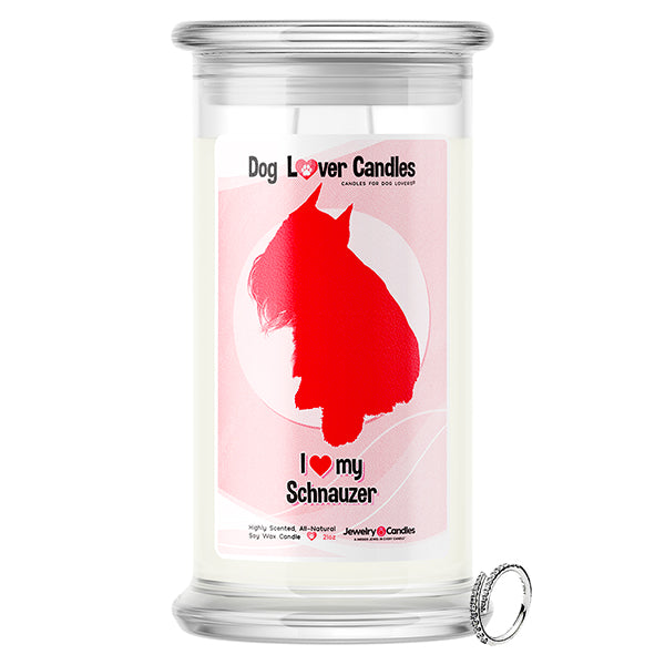 Schnauzer Dog Lover Jewelry Candle