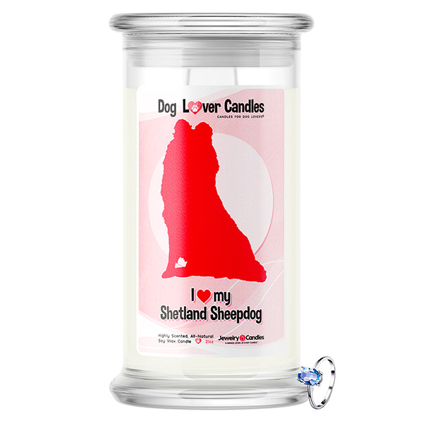 Shetland Sheepdog Dog Lover Jewelry Candle