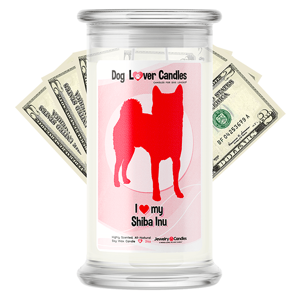 Shiba Inu Dog Lover Cash Candle