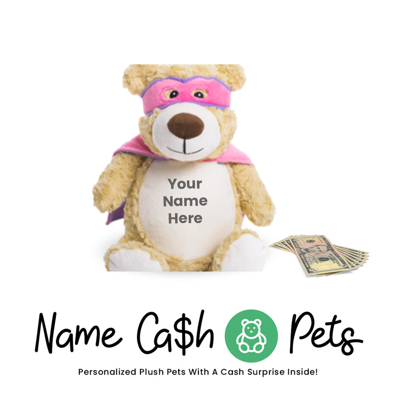 Super-Bear-Pink Name Cash Pet