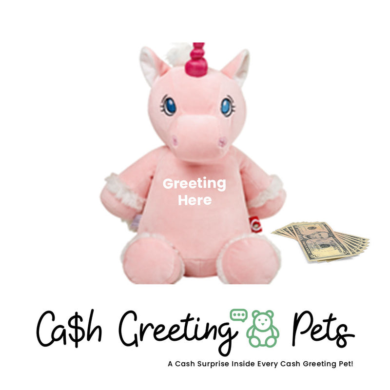 Unicorn-Pink Cash Greeting Pet
