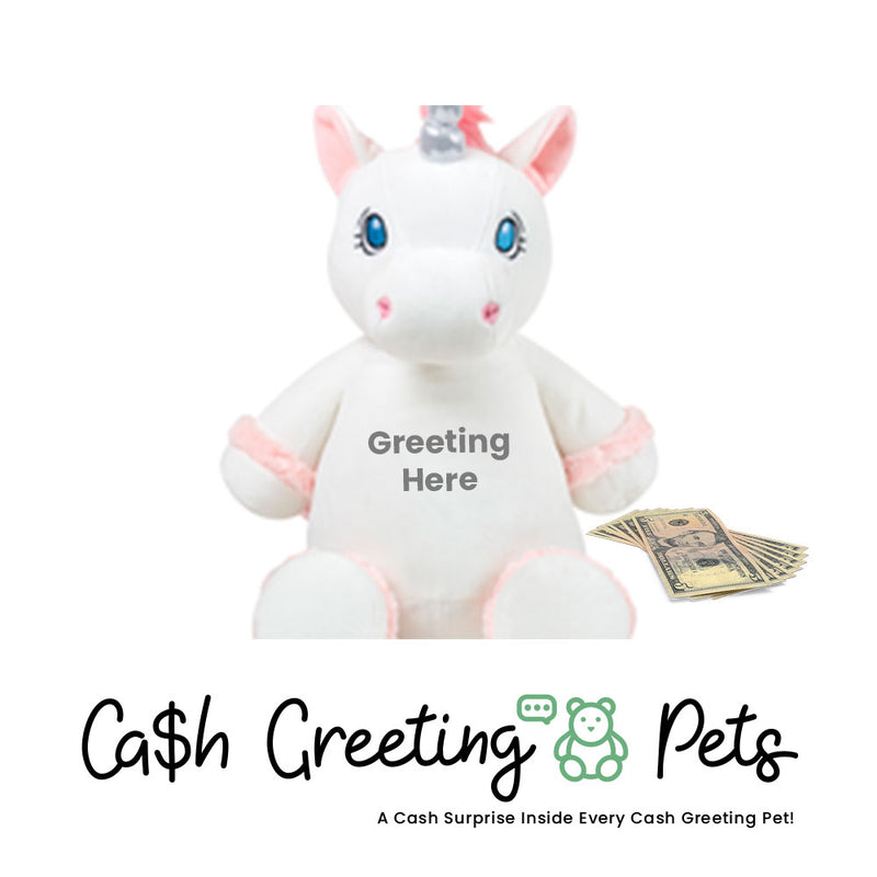 Unicorn-White Cash Greeting Pet