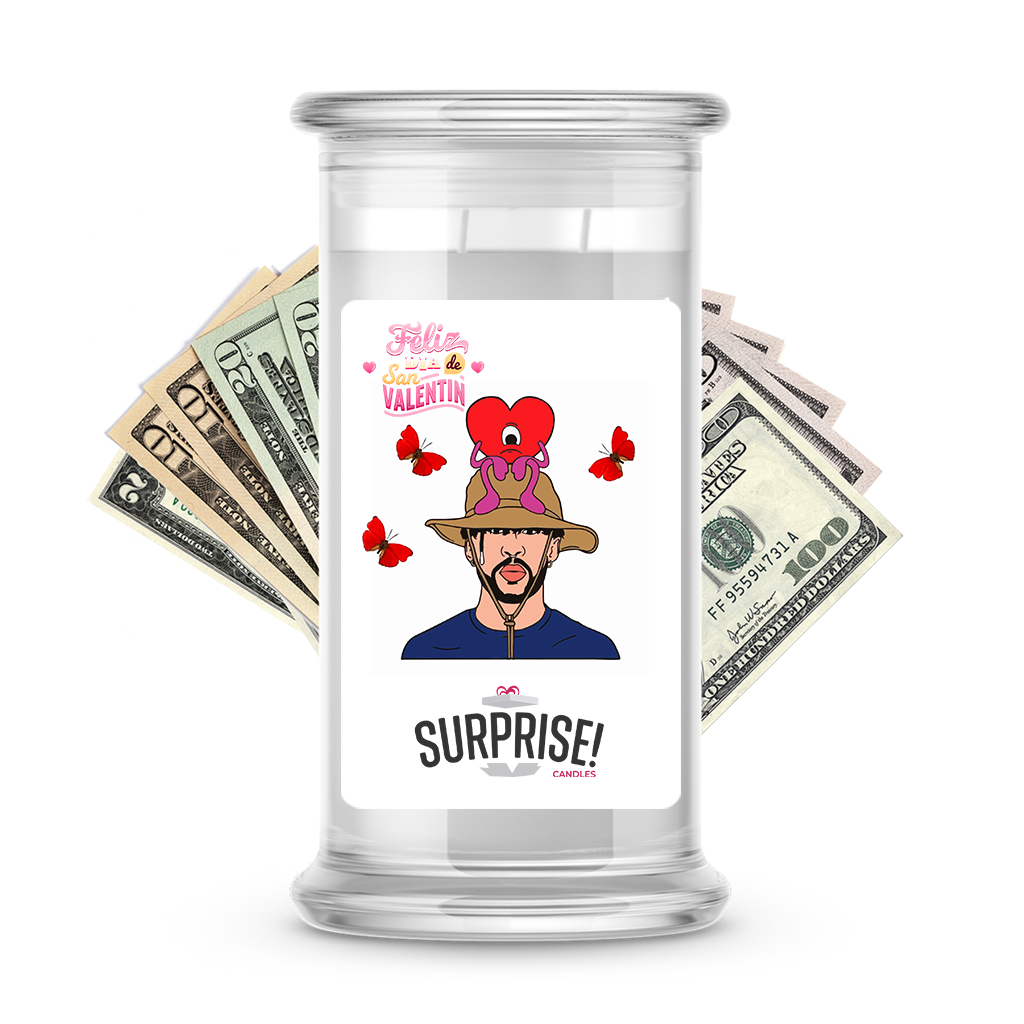 Feliz DIH de san valentin | Valentine's Day Surprise Cash Candles
