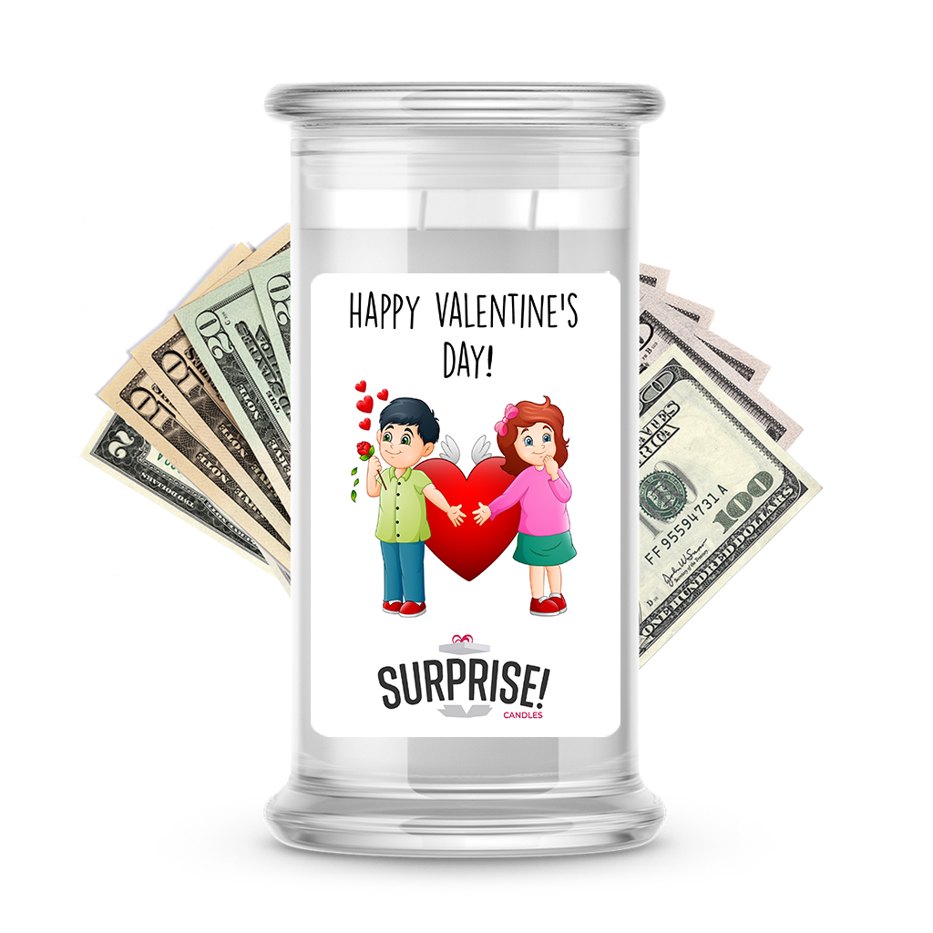 Happy Valentine's Day | Valentine's Day Surprise Cash Candles