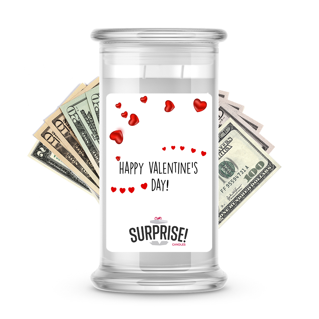 Happy Valentine's Day | Valentine's Day Surprise Cash Candles